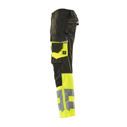 MASCOT® Leeds Hose, schwarz/hi-vis gelb