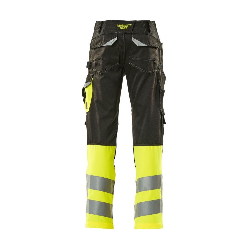 MASCOT® Leeds Hose, schwarz/hi-vis gelb