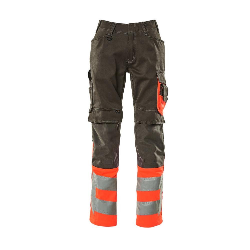 MASCOT® Leeds Hose, dunkelanthrazit/hi-vis rot