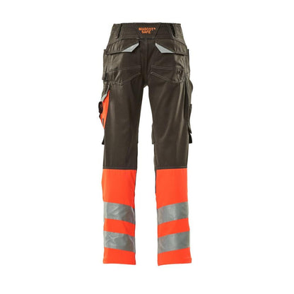 MASCOT® Leeds Hose, dunkelanthrazit/hi-vis rot