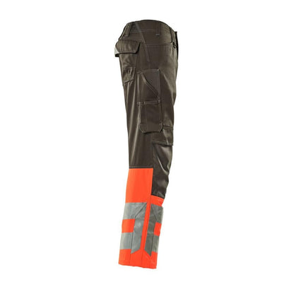 MASCOT® Leeds Hose, dunkelanthrazit/hi-vis rot