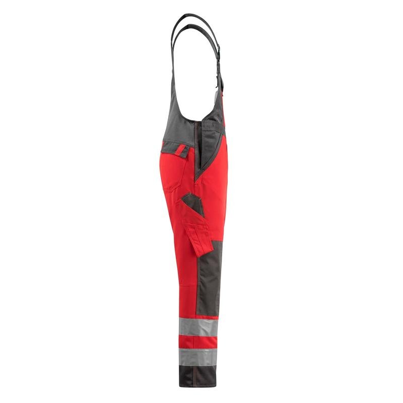 MASCOT® Gosford Latzhose, hi-vis rot/dunkelanthrazit