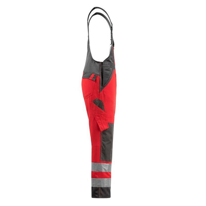 MASCOT® Gosford Latzhose, hi-vis rot/dunkelanthrazit