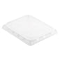 The Duni GmbH APET lid for 1/2 GN (325x266x30 mm, Transparent), pack of 60 pieces, rectangular with slightly raised edge, is ideal for covering 1/2 GN containers in large kitchens or the catering industry.