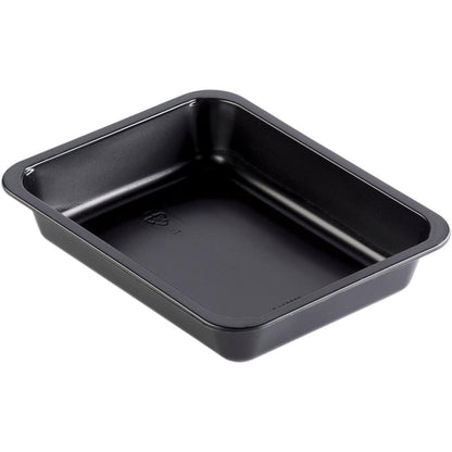 The Duni GmbH Caterline 1 Black PP 227x178 baking dish is a rectangular, black baking dish with rounded corners and flat sides, pictured against a plain white background.