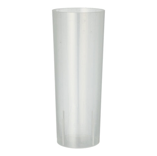 The Starpak 10 reusable glass for long drinks by the brand Starpak stands empty and upright on a plain white background – the eco-friendly, cylindrical plastic glass is perfect for long drinks.