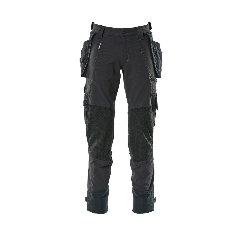 Hose mit Hängetaschen, Stretch Hose, schwarzblau