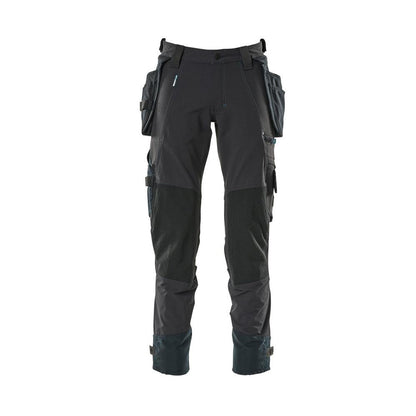 Hose mit Hängetaschen, Stretch Hose, schwarzblau