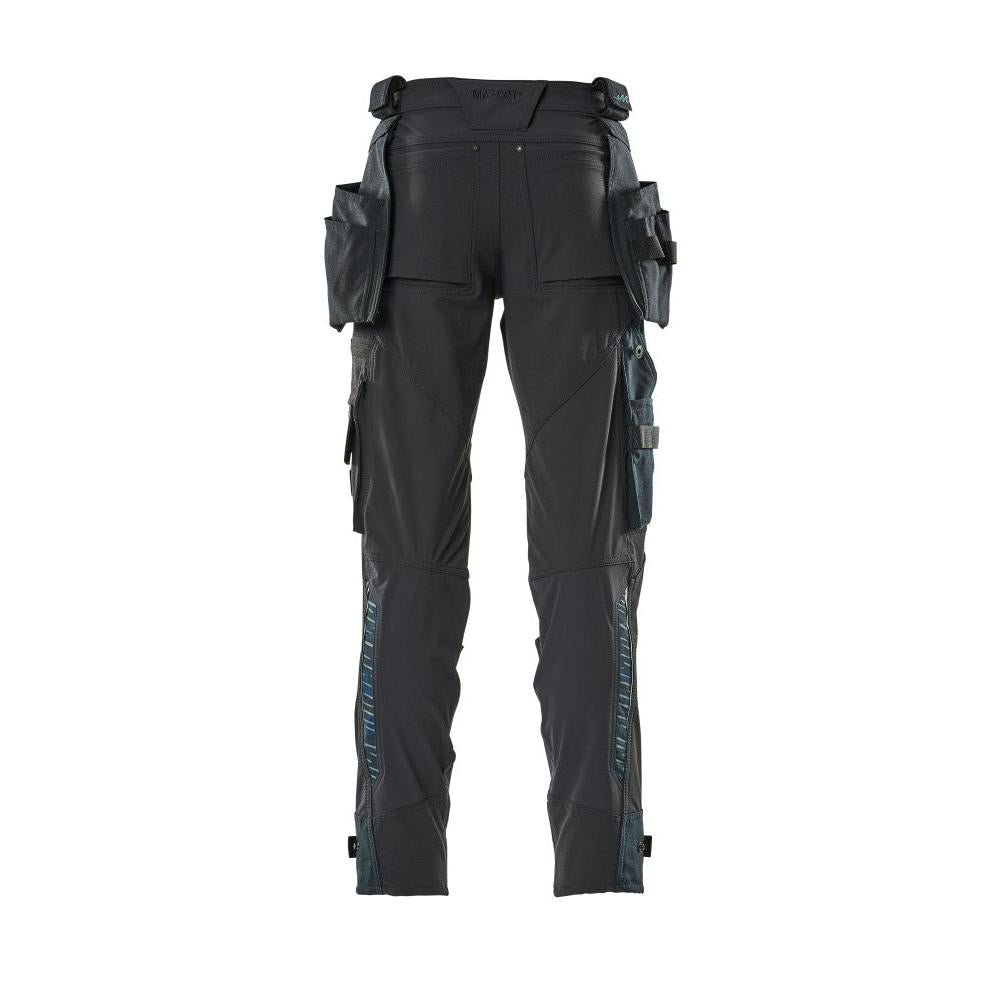 Hose mit Hängetaschen, Stretch Hose, schwarzblau
