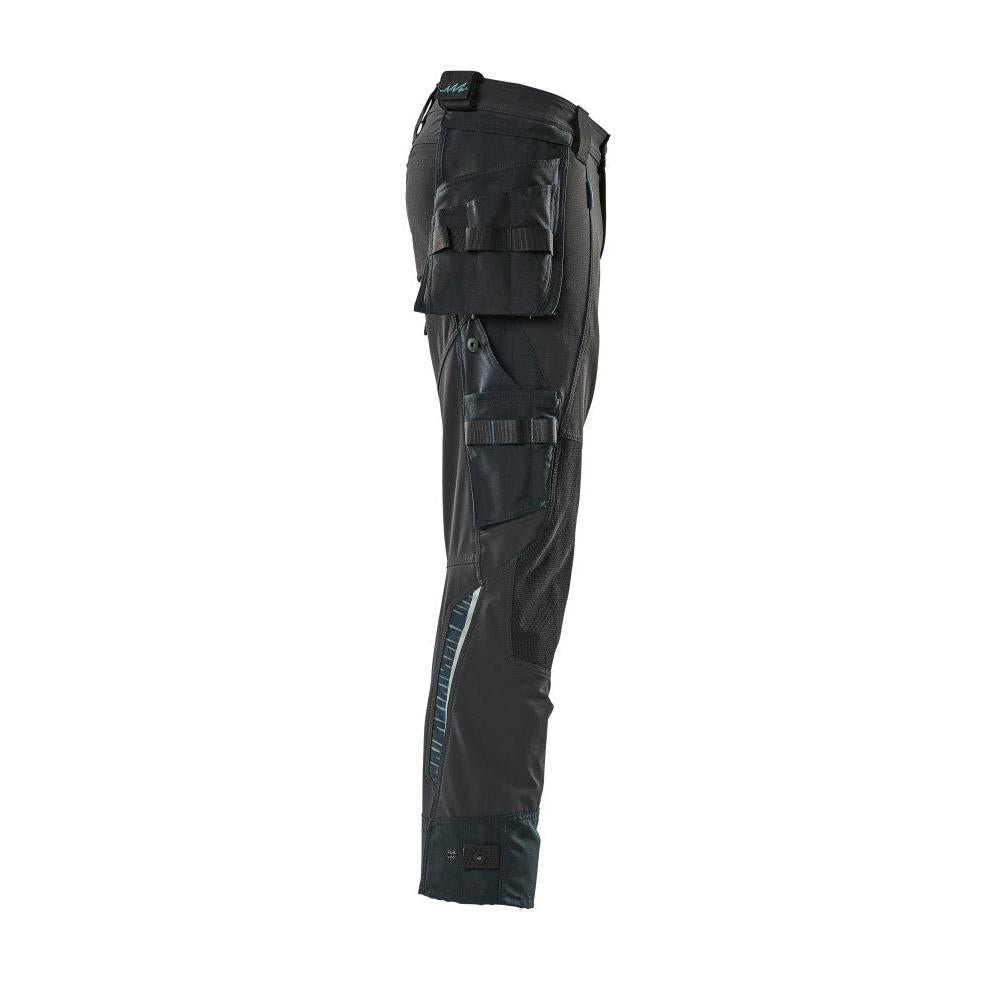 Hose mit Hängetaschen, Stretch Hose, schwarzblau