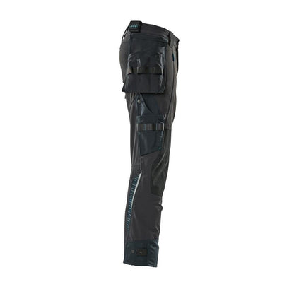 Hose mit Hängetaschen, Stretch Hose, schwarzblau