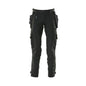 Hose mit Hängetaschen, Stretch Hose, schwarz