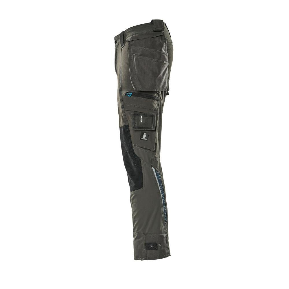 Hose mit Hängetaschen, Stretch Hose, dunkelanthrazit