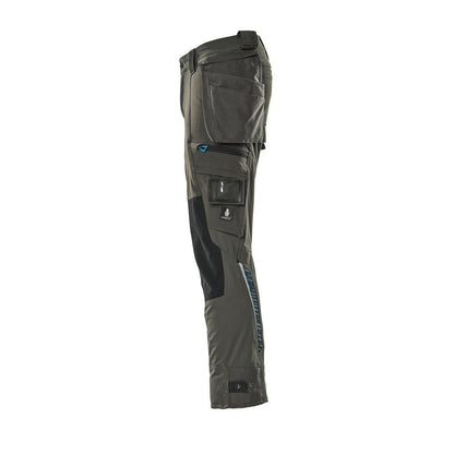 Hose mit Hängetaschen, Stretch Hose, dunkelanthrazit