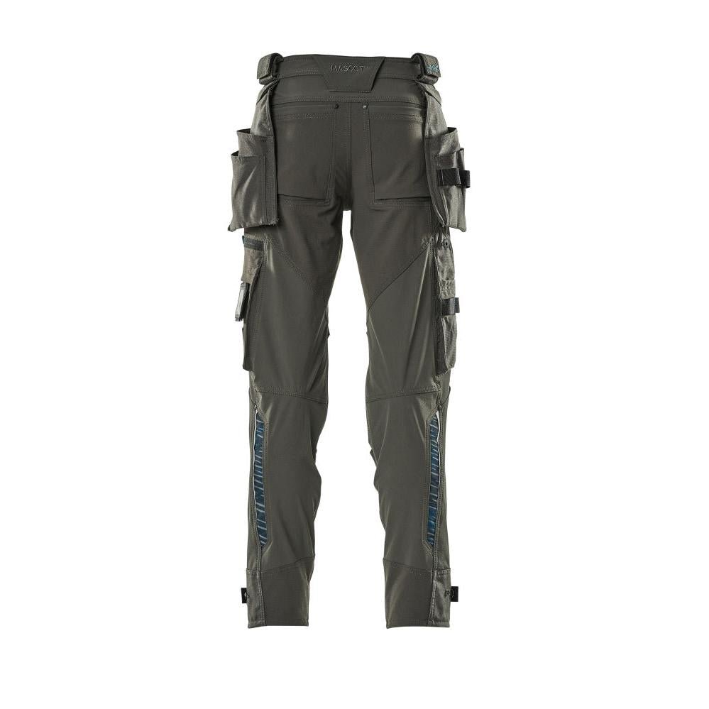 Hose mit Hängetaschen, Stretch Hose, dunkelanthrazit