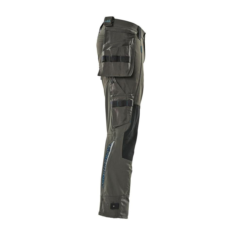 Hose mit Hängetaschen, Stretch Hose, dunkelanthrazit