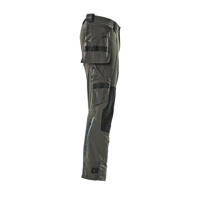 Hose mit Hängetaschen, Stretch Hose, dunkelanthrazit