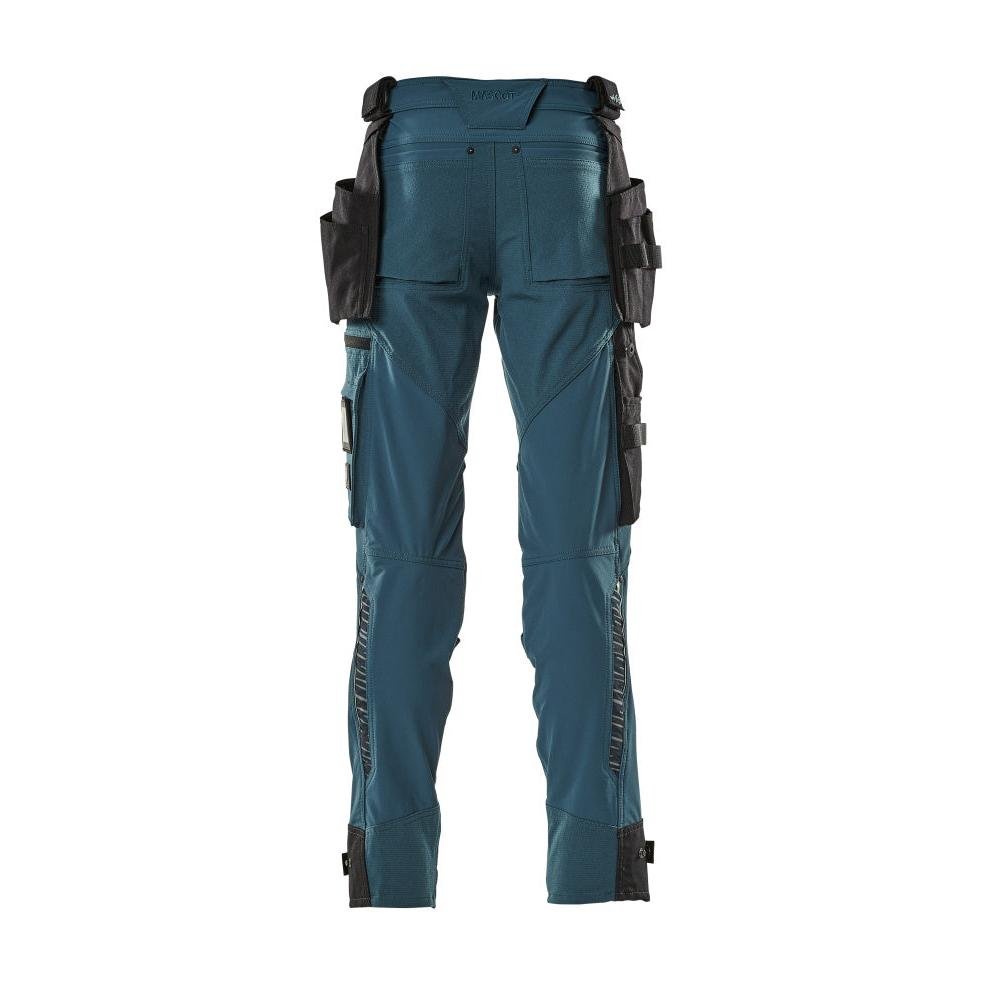 Hose mit Hängetaschen, Stretch Hose, Dunkelpetroleum
