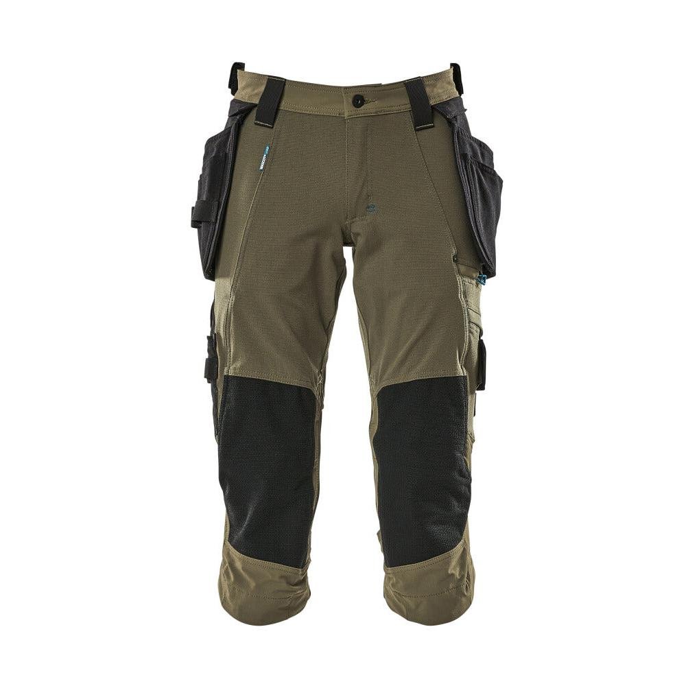 MASCOT® Dreiviertel-Hose, Hängetaschen, Stretch moosgrün