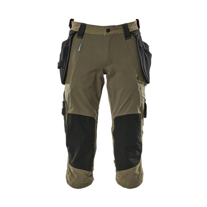 MASCOT® Dreiviertel-Hose, Hängetaschen, Stretch moosgrün