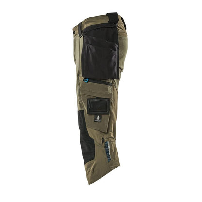 MASCOT® Dreiviertel-Hose, Hängetaschen, Stretch moosgrün