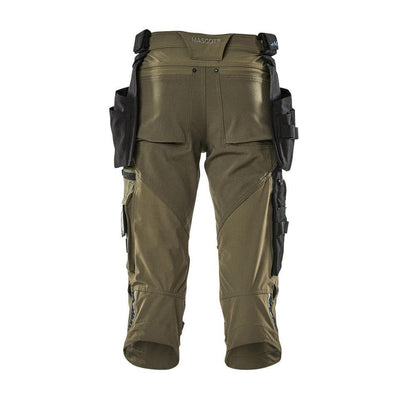 MASCOT® Dreiviertel-Hose, Hängetaschen, Stretch moosgrün