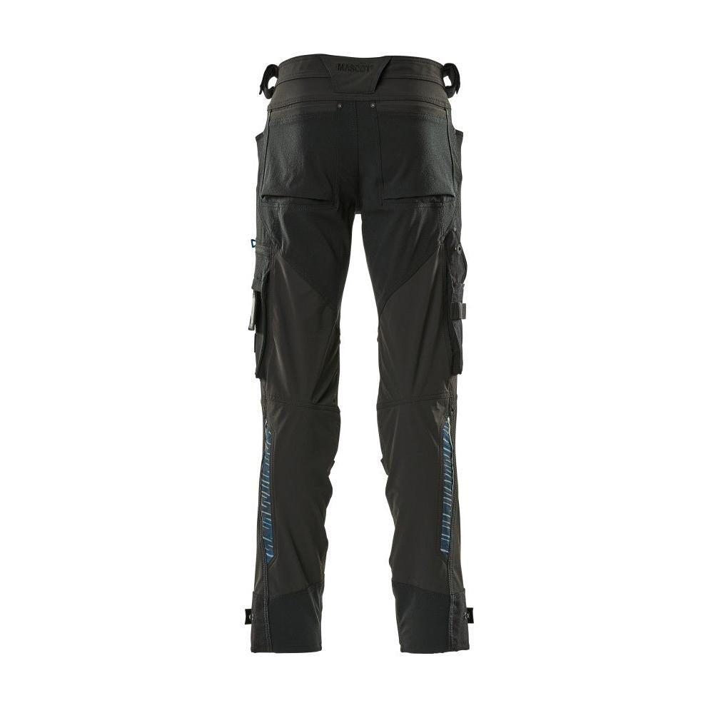 Hose mit Knietaschen aus Dyneema,Stretch Hose, schwarz