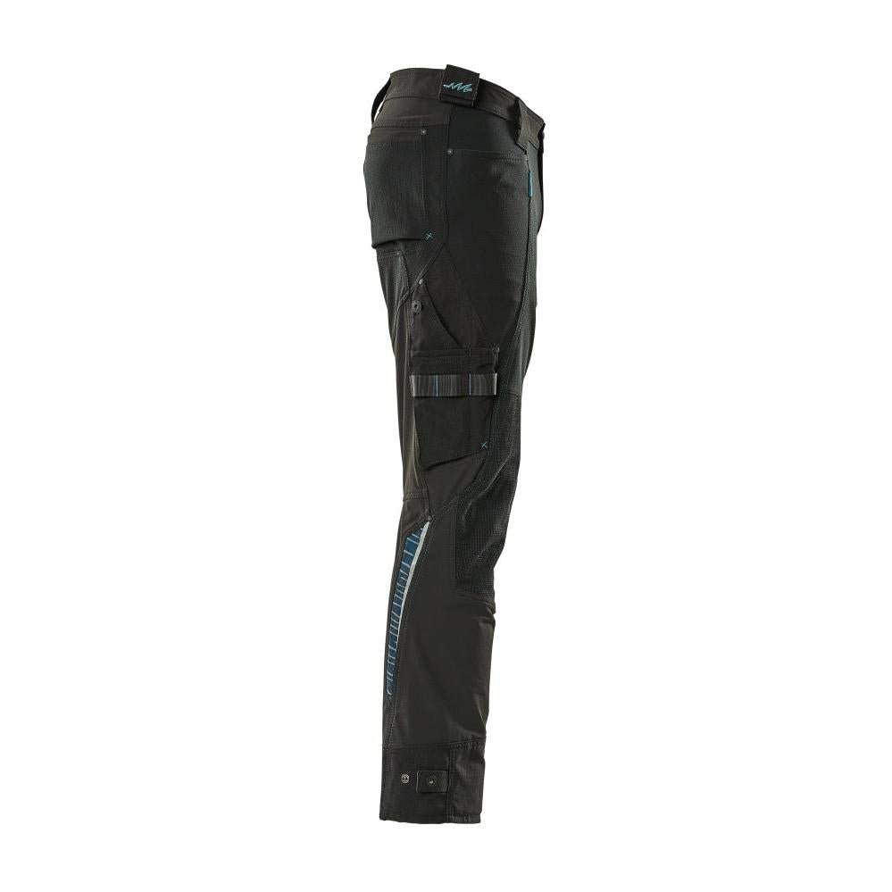Hose mit Knietaschen aus Dyneema,Stretch Hose, schwarz