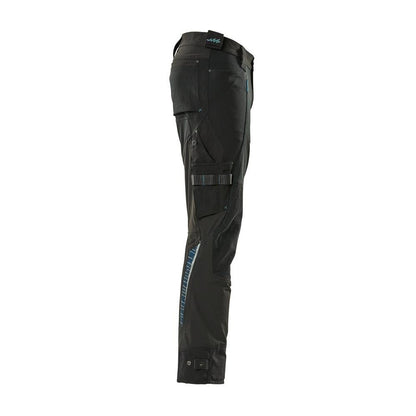 Hose mit Knietaschen aus Dyneema,Stretch Hose, schwarz