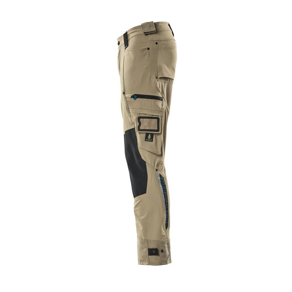 Hose mit Knietaschen aus Dyneema,Stretch Hose, hellkhaki