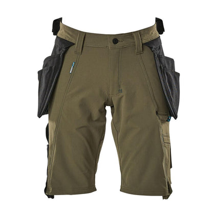 Shorts,abnehmbaren Hängetaschen,Stretch Handwerkershorts, moosgrün