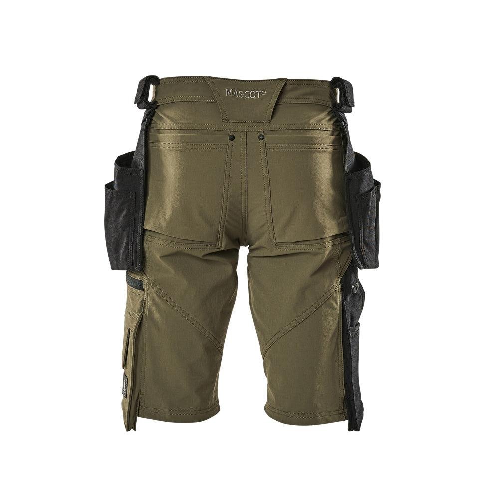 Shorts,abnehmbaren Hängetaschen,Stretch Handwerkershorts, moosgrün