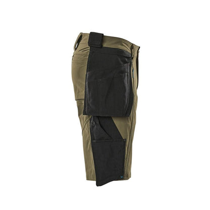 Shorts,abnehmbaren Hängetaschen,Stretch Handwerkershorts, moosgrün