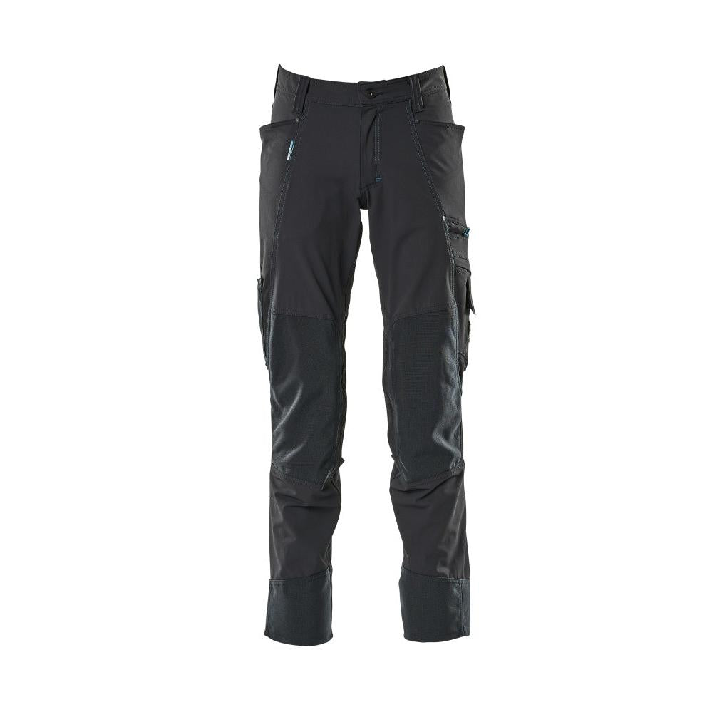 Hose mit Knietaschen, Stretch, leicht Hose, schwarzblau