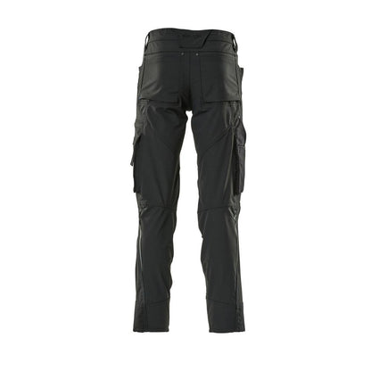 Hose mit Knietaschen, Stretch, leicht Hose, schwarz