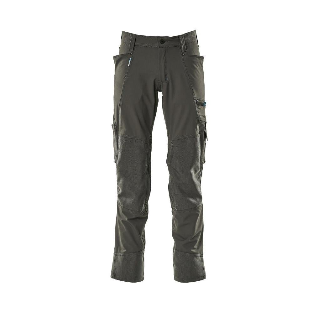 Hose mit Knietaschen, Stretch, leicht Hose, dunkelanthrazit