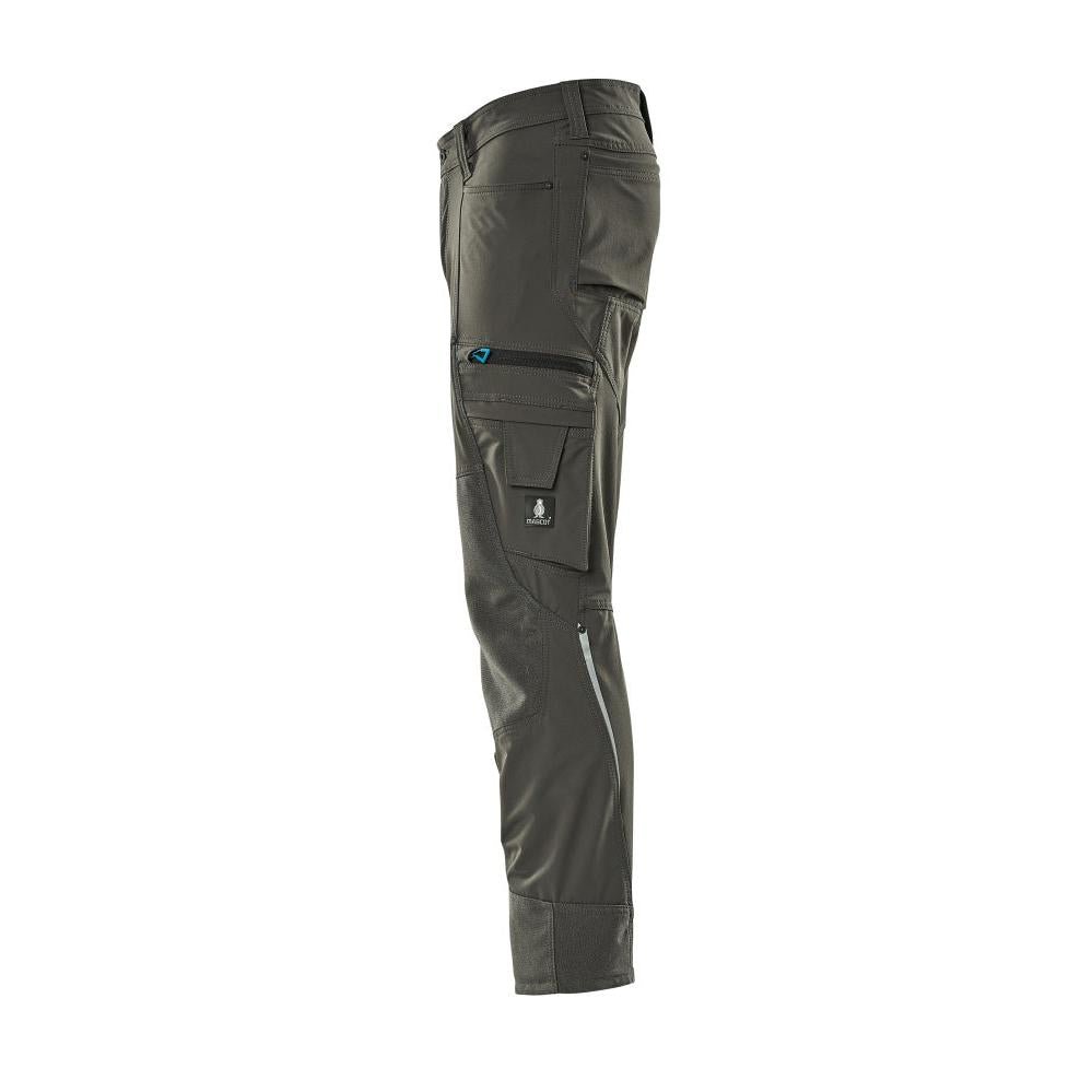 Hose mit Knietaschen, Stretch, leicht Hose, dunkelanthrazit