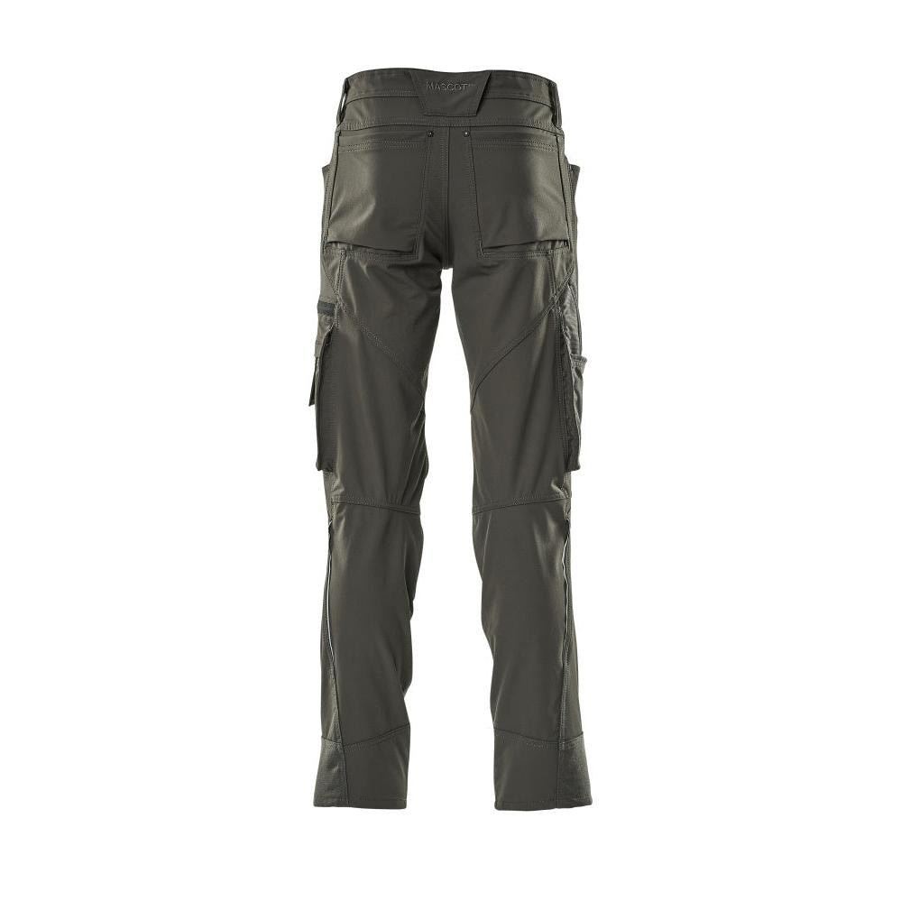 Hose mit Knietaschen, Stretch, leicht Hose, dunkelanthrazit
