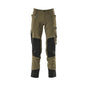 Hose mit Knietaschen, Stretch, leicht Hose, moosgrün