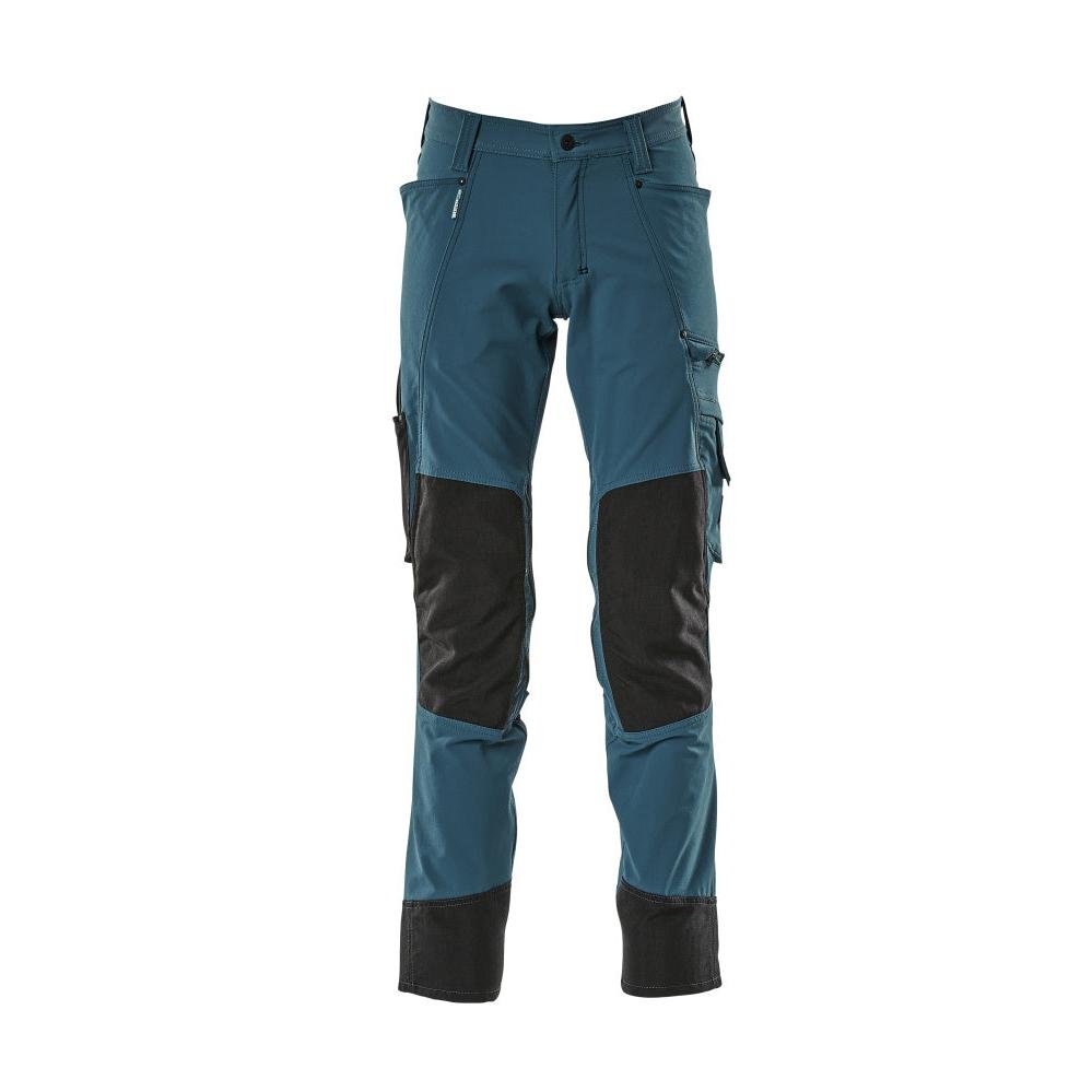 Hose mit Knietaschen, Stretch, leicht Hose, Dunkelpetroleum