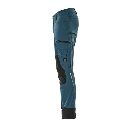 Hose mit Knietaschen, Stretch, leicht Hose, Dunkelpetroleum