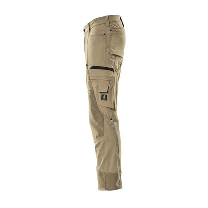 Hose mit Knietaschen, Stretch, leicht Hose, hellkhaki
