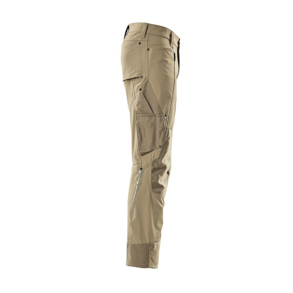 Hose mit Knietaschen, Stretch, leicht Hose, hellkhaki