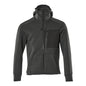 Kapuzensweatshirt, Reißverschluss Kapuzensweatshirt, Schwarz-meliert/Schwarz