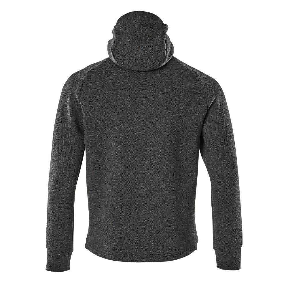 Kapuzensweatshirt, Reißverschluss Kapuzensweatshirt, Schwarz-meliert/Schwarz