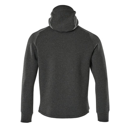Kapuzensweatshirt, Reißverschluss Kapuzensweatshirt, Schwarz-meliert/Schwarz
