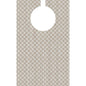 The Dunisoft Bib 40x65 cm - Grubben by Duni GmbH is a beige-white checkered bib with a large, round upper cut-out, making it ideal as an absorbent bib for care facilities. Pack of 50 pieces, high-quality and practical.