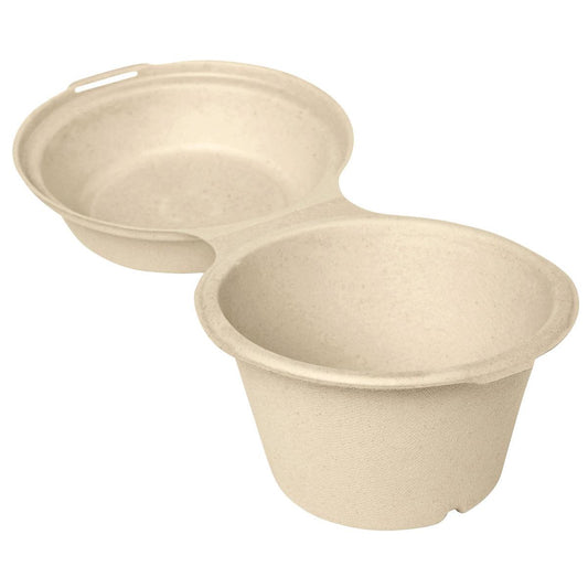 Die Snackbox 575 ml von Duni GmbH ist eine braune, 145x145x100 mm große Bagassebox (50er Pack), ideal als nachhaltige Snackverpackung für die umweltbewusste Gastronomie.