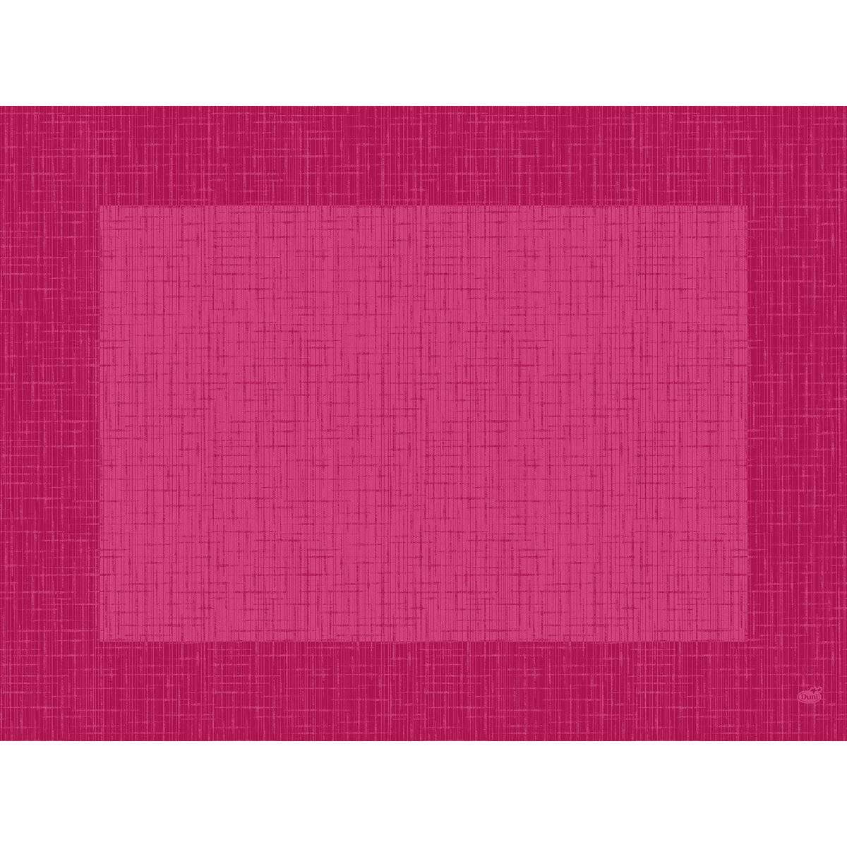 Der Auslaufartikel: Dunicel-Tischsets 30 x 40 cm Linnea fuchsia von Duni GmbH bietet eine rechteckige Matte mit Kreuzschraffurmuster, elegant zentriert auf einem dunkleren rosa Hintergrund für eine stilvolle Tischdekoration. Die Packung enthält 100 Stück.