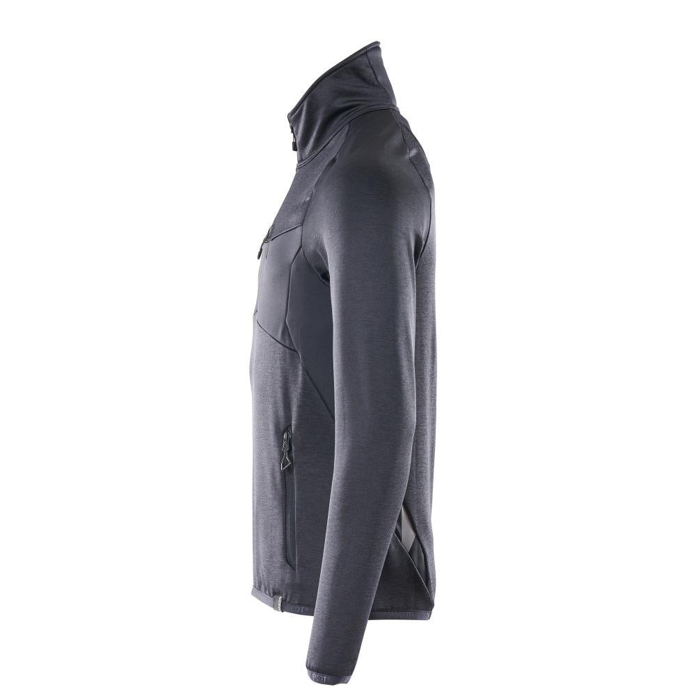 Fleece sweater with short zip microfleece jacket